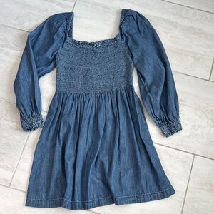 GAP Jean Smocked Mini Dress